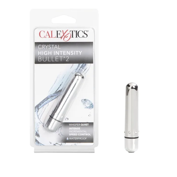 Crystal Hi Intensiy Bullet 2 Silver CalExotics Female Sex Toys
