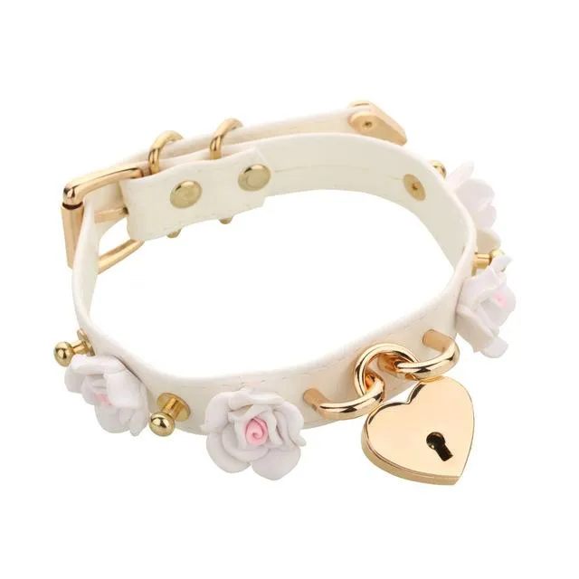DDLG Rose Flower Choker CHASTITY CAGE CO Vibrators