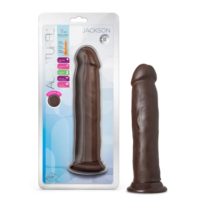 Dildos Blush Novelties Au Naturel Jackson 9In Dong Chocolate