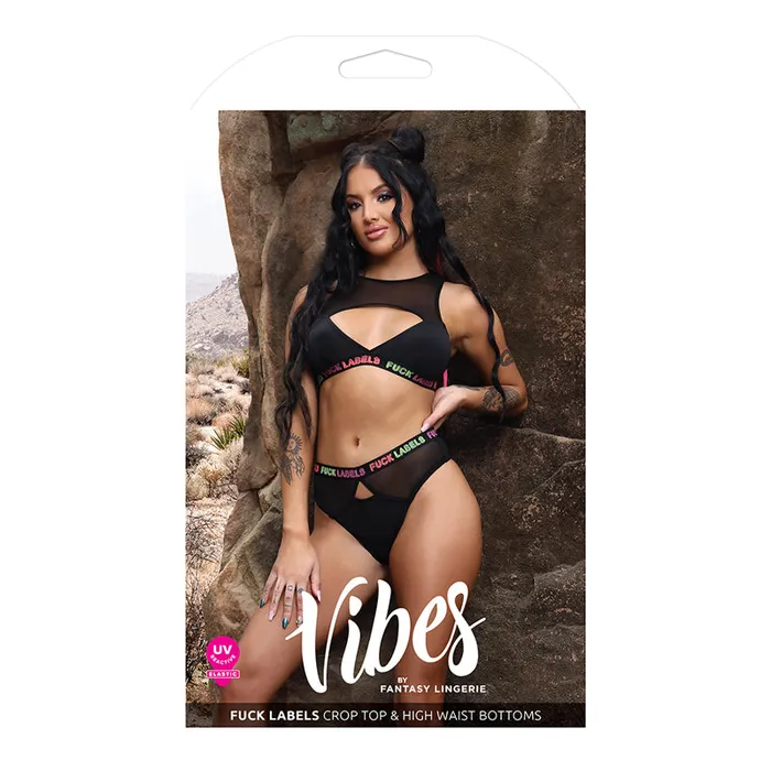 Fantasy Lingerie Vibrators Fl Vibes Fuck Labels Uv Topbottom Blk Ml