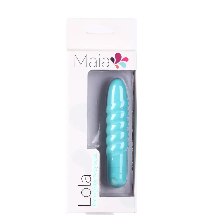 Female Sex Toys Maia Toys Lola 10 Function Vibrating Twisty Bullet Teal