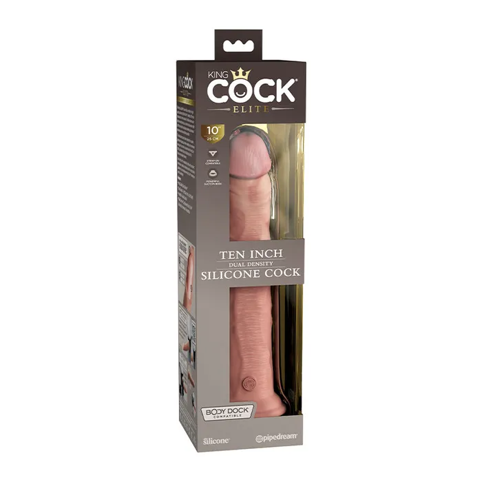 King Cock Elite Sili Dual Density 10In L Pipedream Female Sex Toys