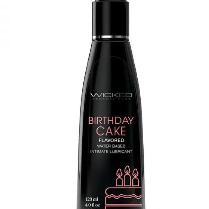 Lubricants Wicked Sensual Care Wicked Aqua Birthday Cake Flavored Water Based Lubricant 4 Oz Lubricants Wicked Sensual Care Wicked Aqua Birthday Cake Flavored Water Based Lubricant 4 Oz