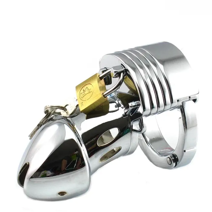 Male Sex Toys CHASTITY CAGE CO Metal Chastity Cage Closed Prototype Adjustable Male Sex Toys CHASTITY CAGE CO Metal Chastity Cage Closed Prototype Adjustable