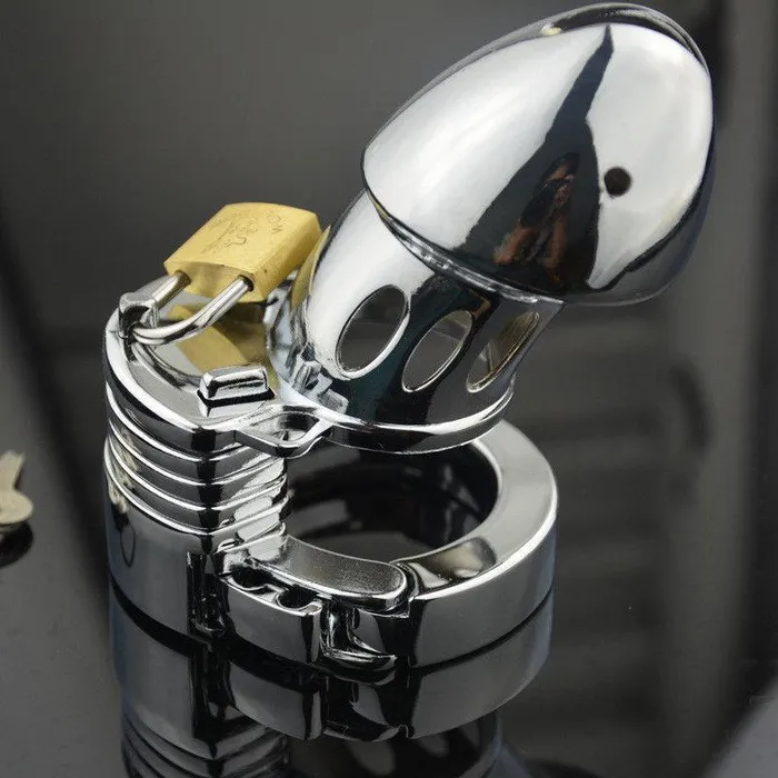 Male Sex Toys CHASTITY CAGE CO Metal Chastity Cage Closed Prototype Adjustable