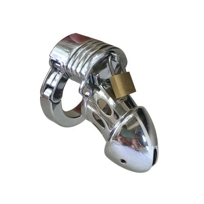 Male Sex Toys CHASTITY CAGE CO Metal Chastity Cage Closed Prototype Adjustable
