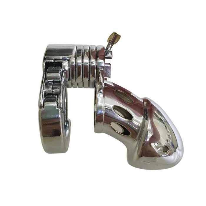 Male Sex Toys CHASTITY CAGE CO Metal Chastity Cage Closed Prototype Adjustable