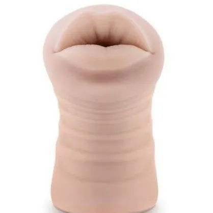 Male Sex Toys M For Men Angie Vibrating Mouth Masturbator Vanilla Blush
