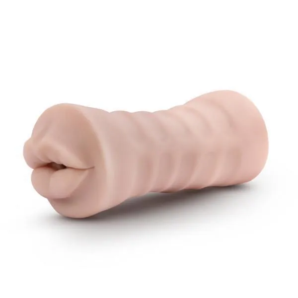 Male Sex Toys M For Men Angie Vibrating Mouth Masturbator Vanilla Blush