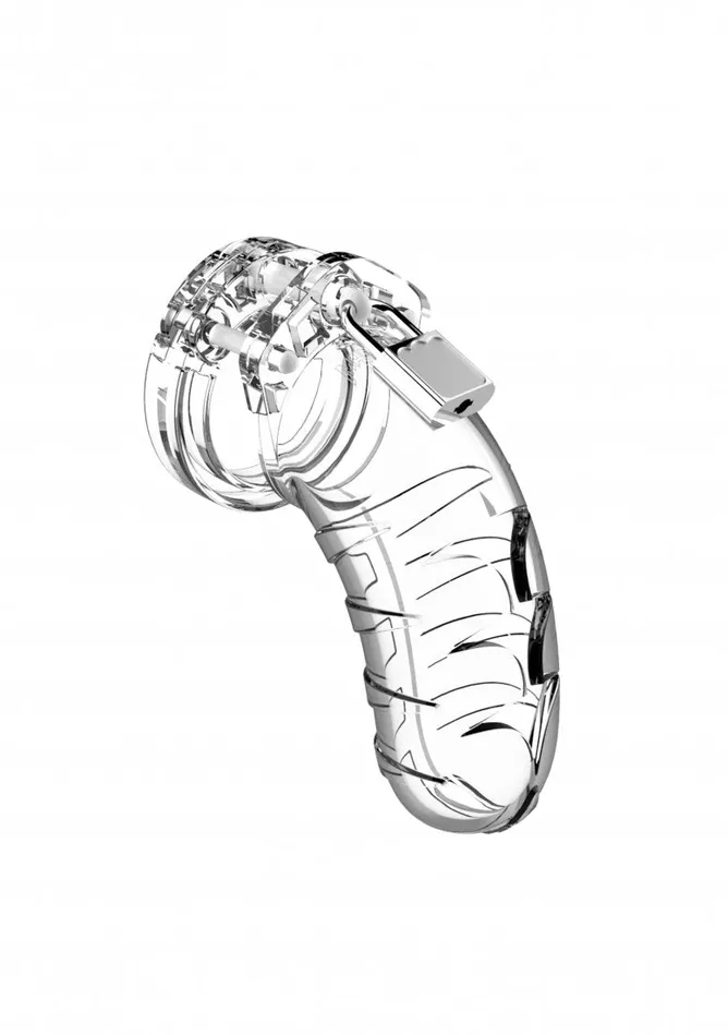 Mancage Chastity 45In Transparent Model 04 Shots ManCage Male Sex Toys