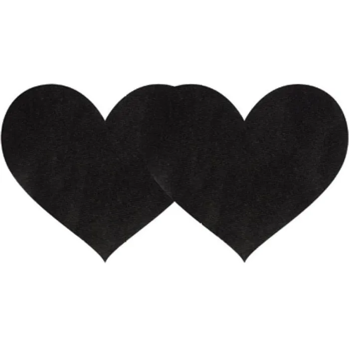 PeekABoos Anal Pasties Black Satin Heart