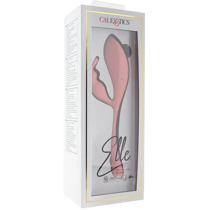 pink cherry Female Sex Toys CalExotics Elle Liquid Silicone Bunny Vibe