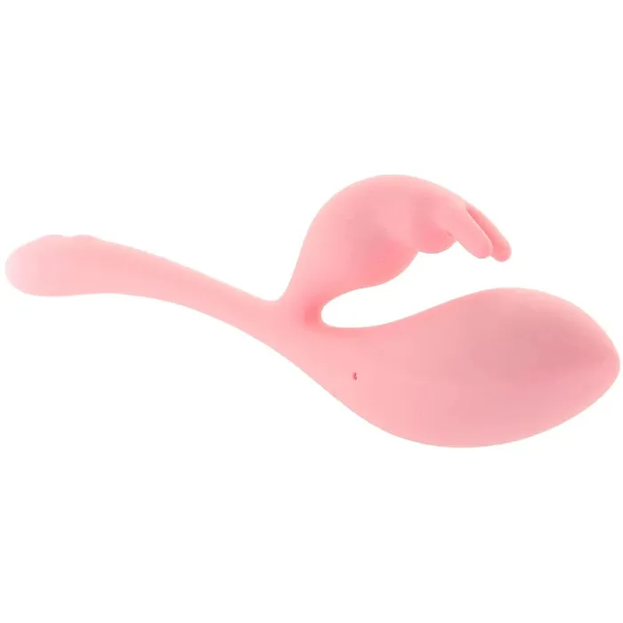 pink cherry Female Sex Toys CalExotics Elle Liquid Silicone Bunny Vibe