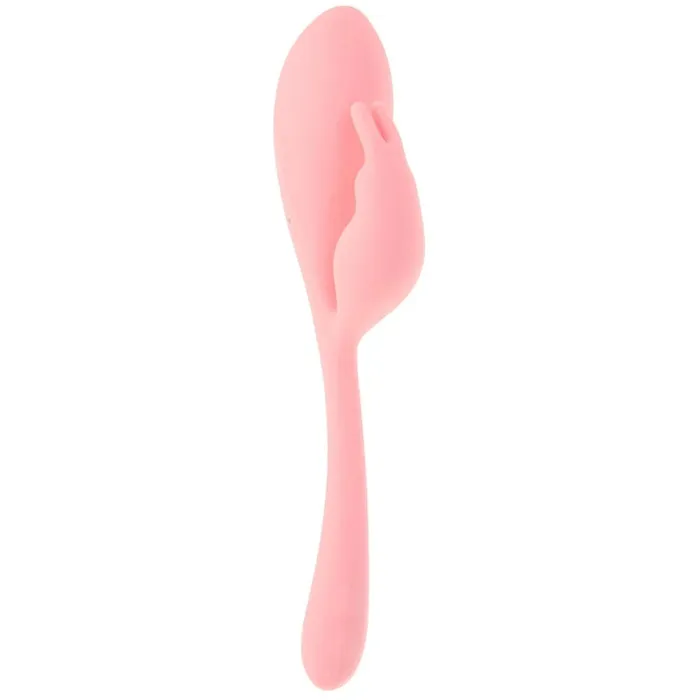 pink cherry Female Sex Toys CalExotics Elle Liquid Silicone Bunny Vibe