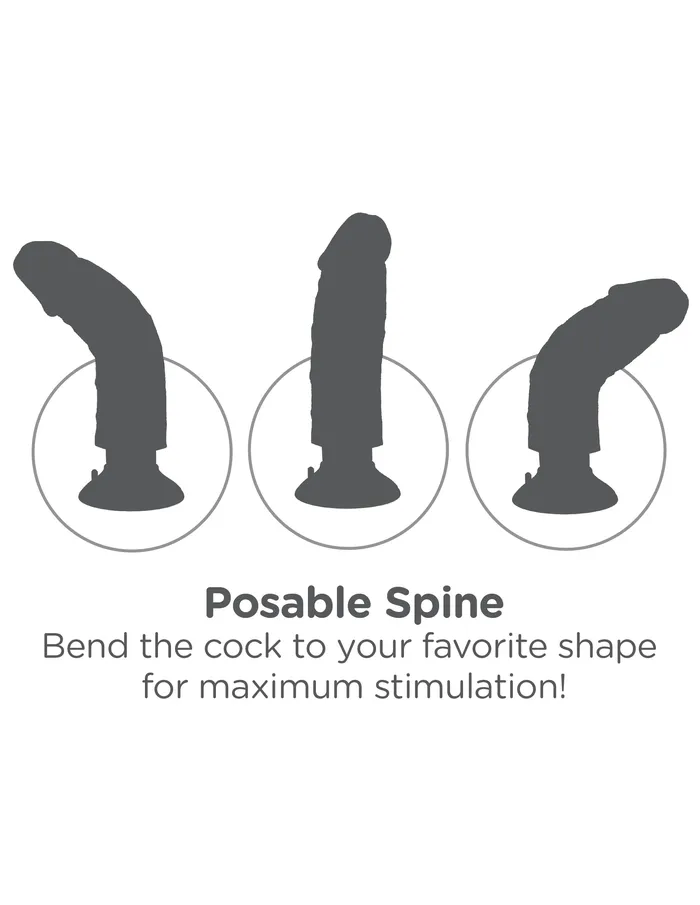 Pipedream Dildos King Cock 8Inch Vibrating Cock Brown