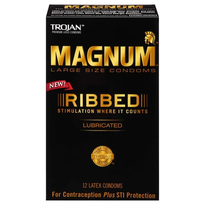 Trojan Magnum Ribbed 12 Pack TROJAN Female Sex Toys