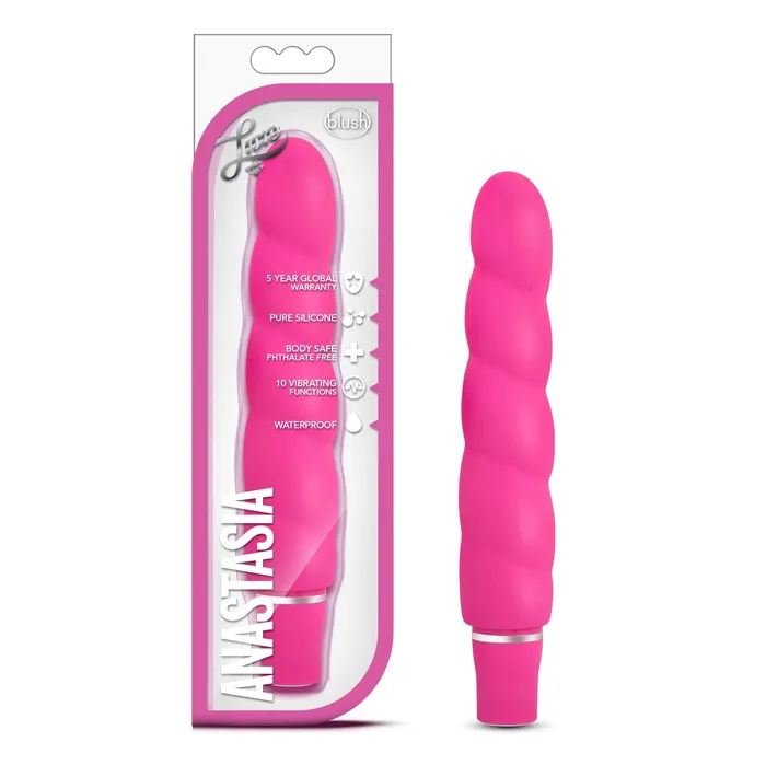 Vibrators Blush Novelties Blush Luxe Anastasia 6 12 Inch 10 Vibrating Functions Spiral Platinum Silicone Aa Battery Powered Vibrator Ribbed Stimulator Ipx7 Submersible Waterproof Sex Toy For Women Couples Pink Vibrators Blush Novelties Blush Luxe Anastasia 6 12 Inch 10 Vibrating Functions Spiral Platinum Silicone Aa Battery Powered Vibrator Ribbed Stimulator Ipx7 Submersible Waterproof Sex Toy For Women Couples Pink