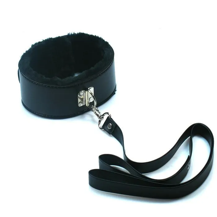 Vibrators Collars Leashes Bdsm Plush Adjustable Collar Leash Purple Black Red Bondage Restraints Kink House of Dasein