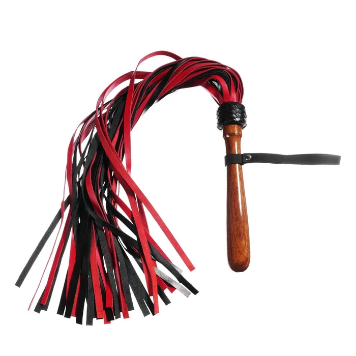 Vibrators Kink Store Wood Handle Calf Suede Flogger by Kink