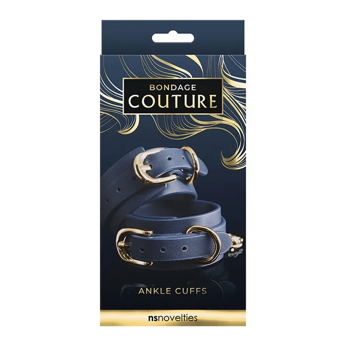 Vibrators New Sensations Novelties Inc Bondage Couture Ankle Cuff Blue