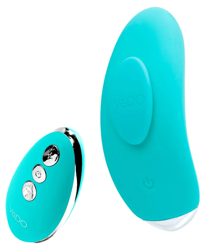 Vibrators VeDO Vedo Niki Rechargeable Panty Vibe Tease Me Turquoise