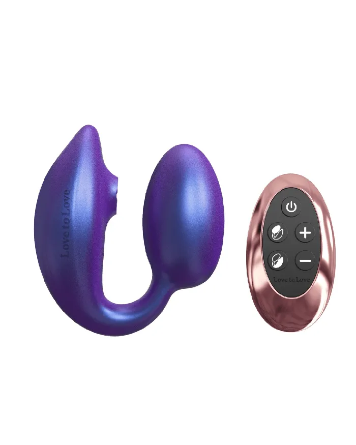 Wonderlover Hands Free Clitoral and GSpot Vibrator with Remote Deep Blue Lovely Planet Female Sex Toys