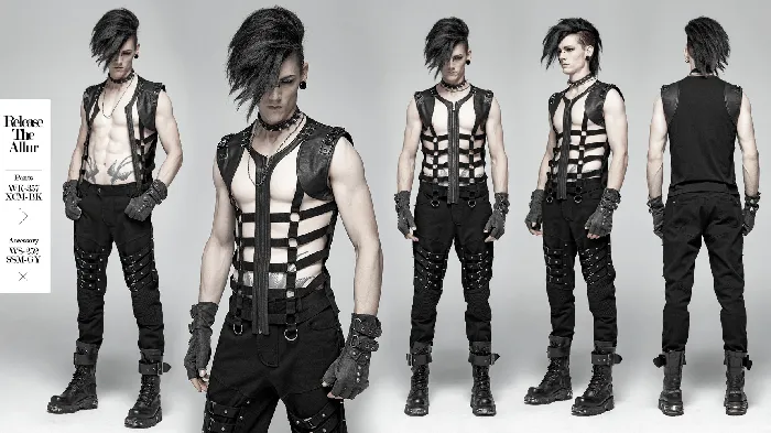 Anal Chic Black Skeleton Vest with Stylish Punk Detail EVEs SECRETS