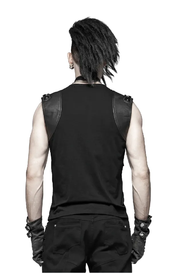 Anal Chic Black Skeleton Vest with Stylish Punk Detail EVEs SECRETS