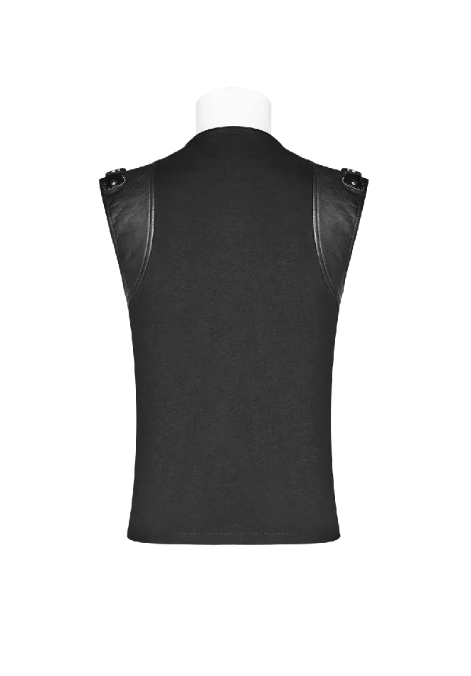 Anal Chic Black Skeleton Vest with Stylish Punk Detail EVEs SECRETS