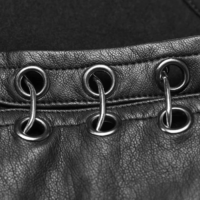 Anal Chic Black Skeleton Vest with Stylish Punk Detail EVEs SECRETS