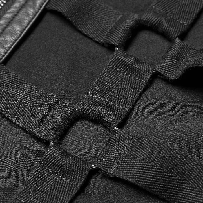 Anal Chic Black Skeleton Vest with Stylish Punk Detail EVEs SECRETS