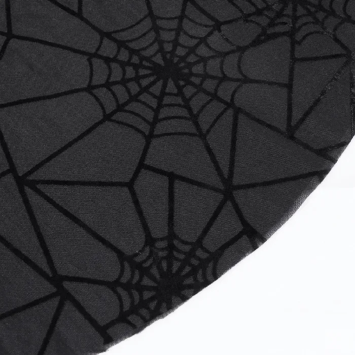 Anal EVEs SECRETS Sheer Black Flare Pants featuring a Spiderweb Design