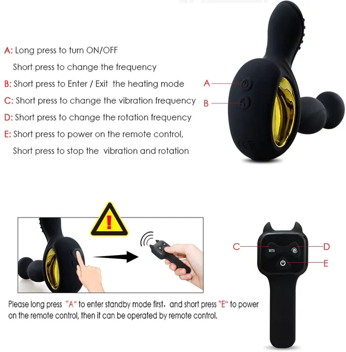 Anal Lusty Age Wireless Heating Prostate Massager Anal Sex Toy
