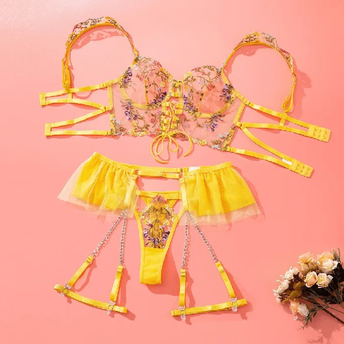 Anal Transparent Bra Set for Women Sexy Fairy Lace Underwear Luxury Exotic Lingerie EVEs SECRETS