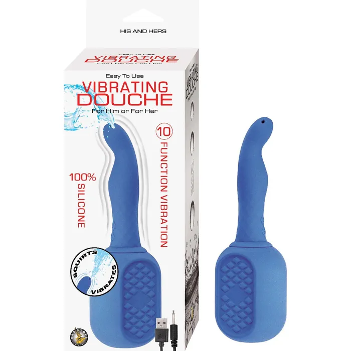 Anal Vibrating Douche Blue Nasstoys Anal Vibrating Douche Blue Nasstoys
