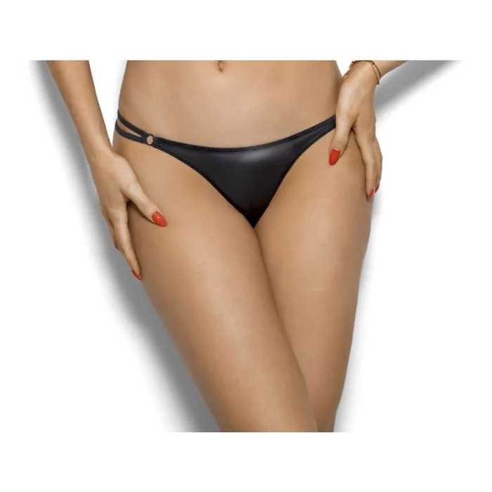 Axami Lingerie Anal Stretch Wetlook GString Black Medium