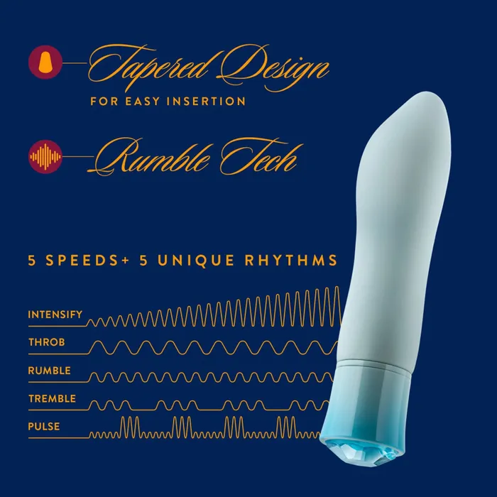 Blush Female Sex Toys Oh My Gem Ardor Warming Tapered Vibrator with Diamond