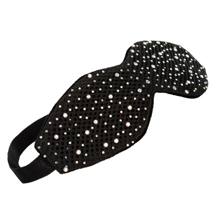 CalExotics Anal Radiance BLACKOUT EYE MASK Black Blindfold with Sparkling Rhinestones