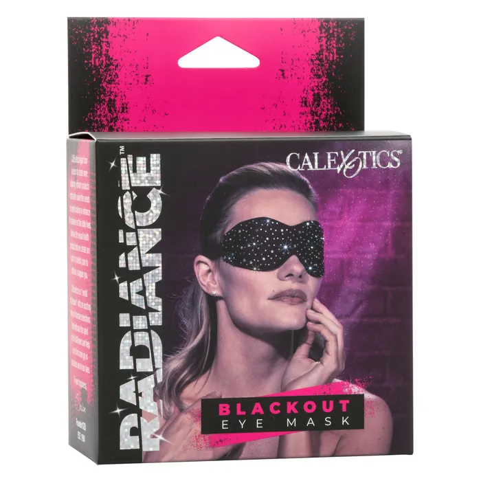 CalExotics Anal Radiance BLACKOUT EYE MASK Black Blindfold with Sparkling Rhinestones