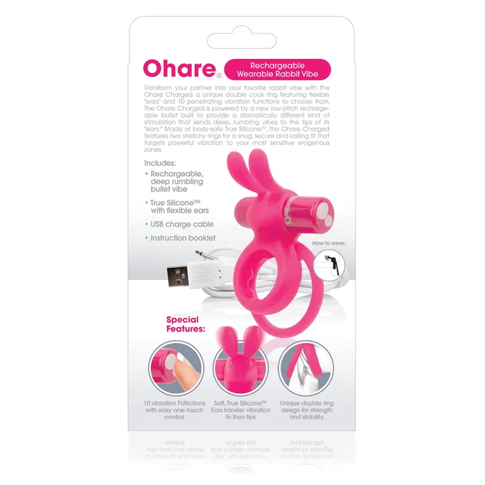 Charged Ohare Rechargeable Rabbit Vibe Pink Screaming O Vibrators Charged Ohare Rechargeable Rabbit Vibe Pink Screaming O Vibrators