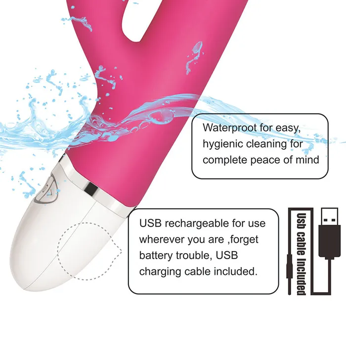 Dreamer Two Rechargeable Silicone Vibrator Red LoveToy Female Sex Toys