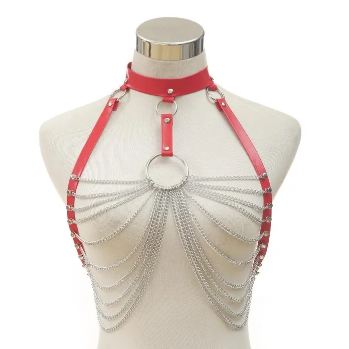 EVEs SECRETS Chain bra top body harness Chest chain belt Witch Gothic jewelry accessories Female Sex Toys
