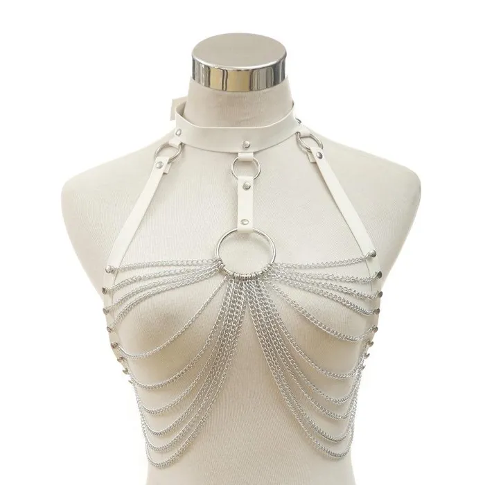 EVEs SECRETS Chain bra top body harness Chest chain belt Witch Gothic jewelry accessories Female Sex Toys