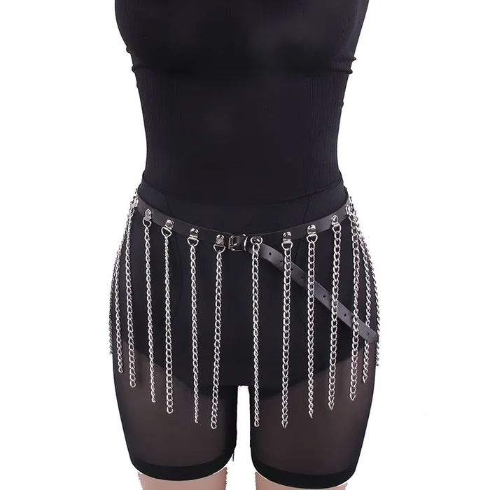 EVEs SECRETS Chain bra top body harness Chest chain belt Witch Gothic jewelry accessories Female Sex Toys