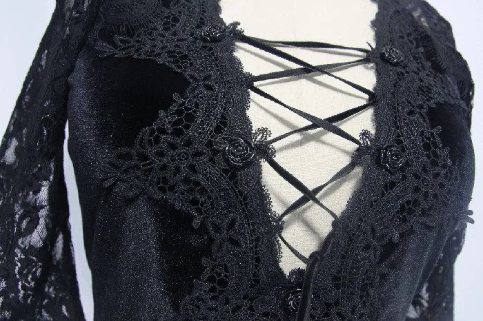 EVEs SECRETS Female Sex Toys Sexy Trendy Lace Mini Dress with Short Sleeves