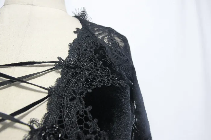 EVEs SECRETS Female Sex Toys Sexy Trendy Lace Mini Dress with Short Sleeves
