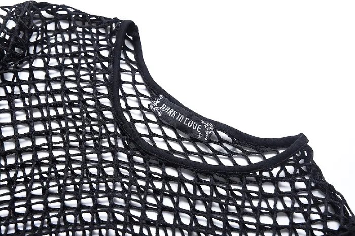 EVEs SECRETS Male Sex Toys Gothic Sheer LongSleeve Mesh Top for Women Edgy Fashion