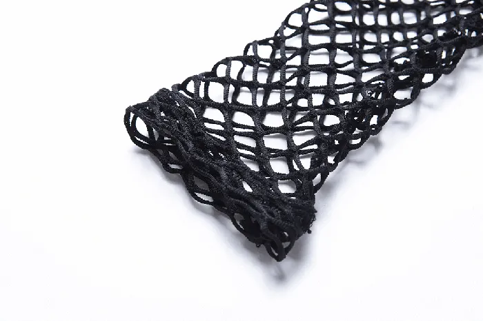 EVEs SECRETS Male Sex Toys Gothic Sheer LongSleeve Mesh Top for Women Edgy Fashion