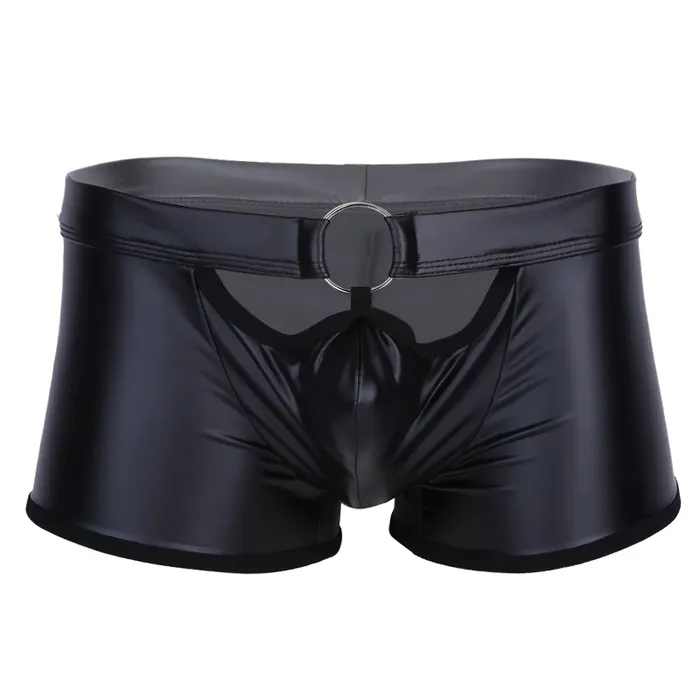 EVEs SECRETS Male Sex Toys Sexy Mens Wetlook PU Leather Underwear ORing Hollow Out Hot Boxers EVEs SECRETS Male Sex Toys Sexy Mens Wetlook PU Leather Underwear ORing Hollow Out Hot Boxers