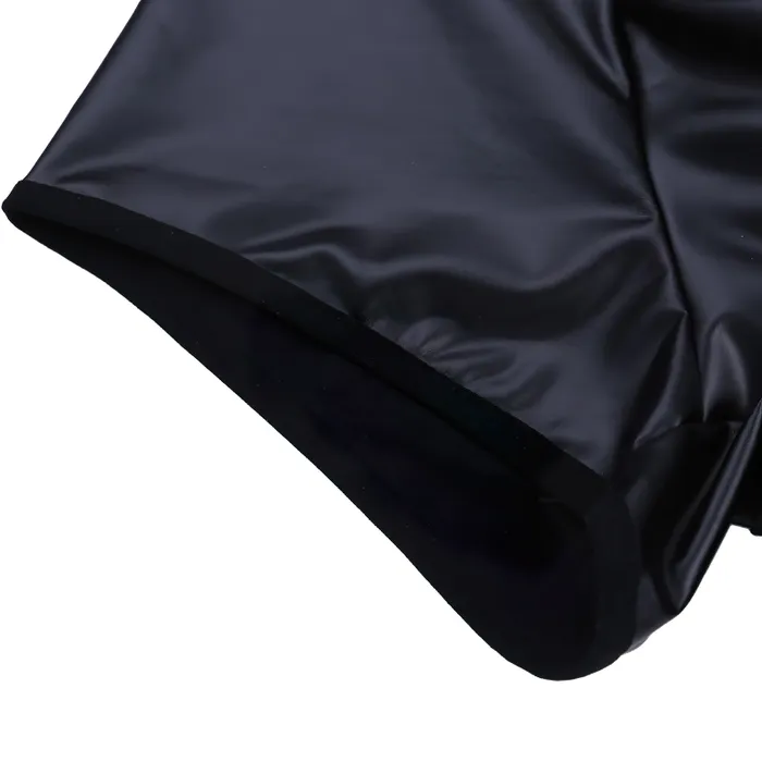 EVEs SECRETS Male Sex Toys Sexy Mens Wetlook PU Leather Underwear ORing Hollow Out Hot Boxers